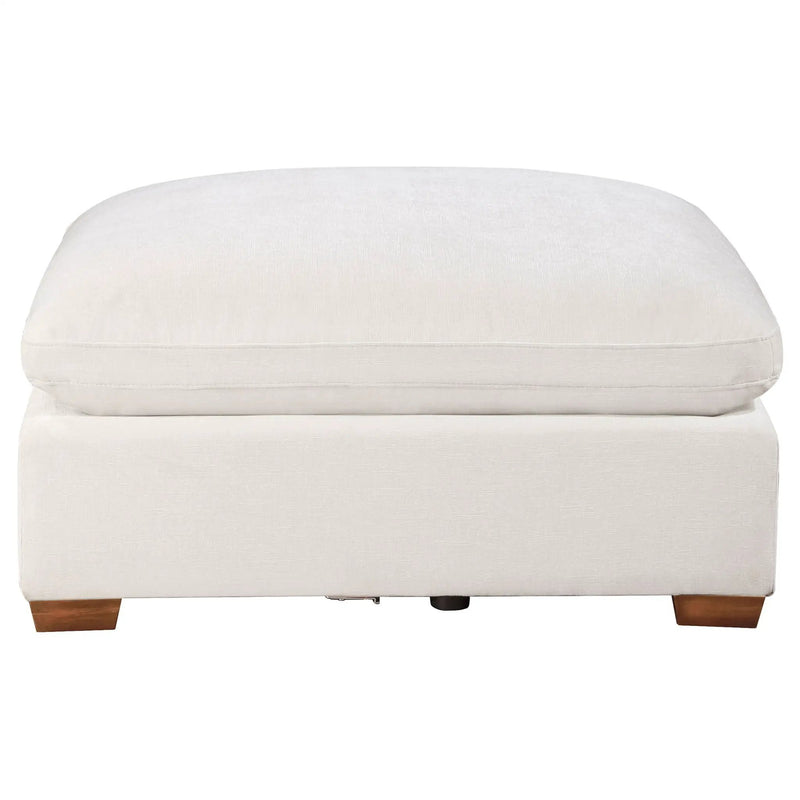 Lakeview Rectangular Upholstered Ottoman Ivory by Unique Piece Furniture