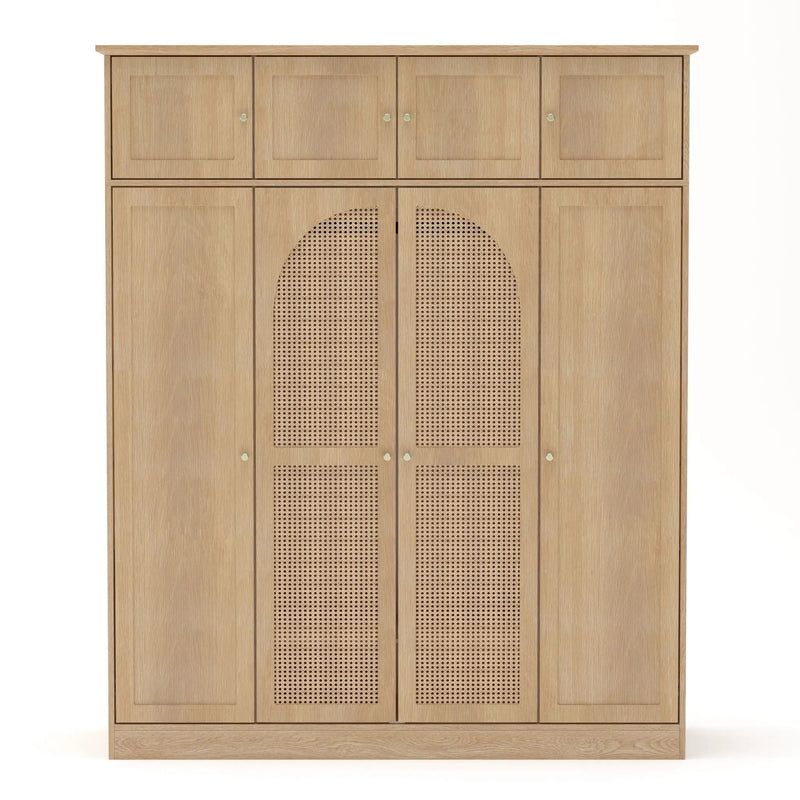 8 Door Armoire Wardrobe With Adjustable Shelves And Hanging Rod by Unique Piece Furniture