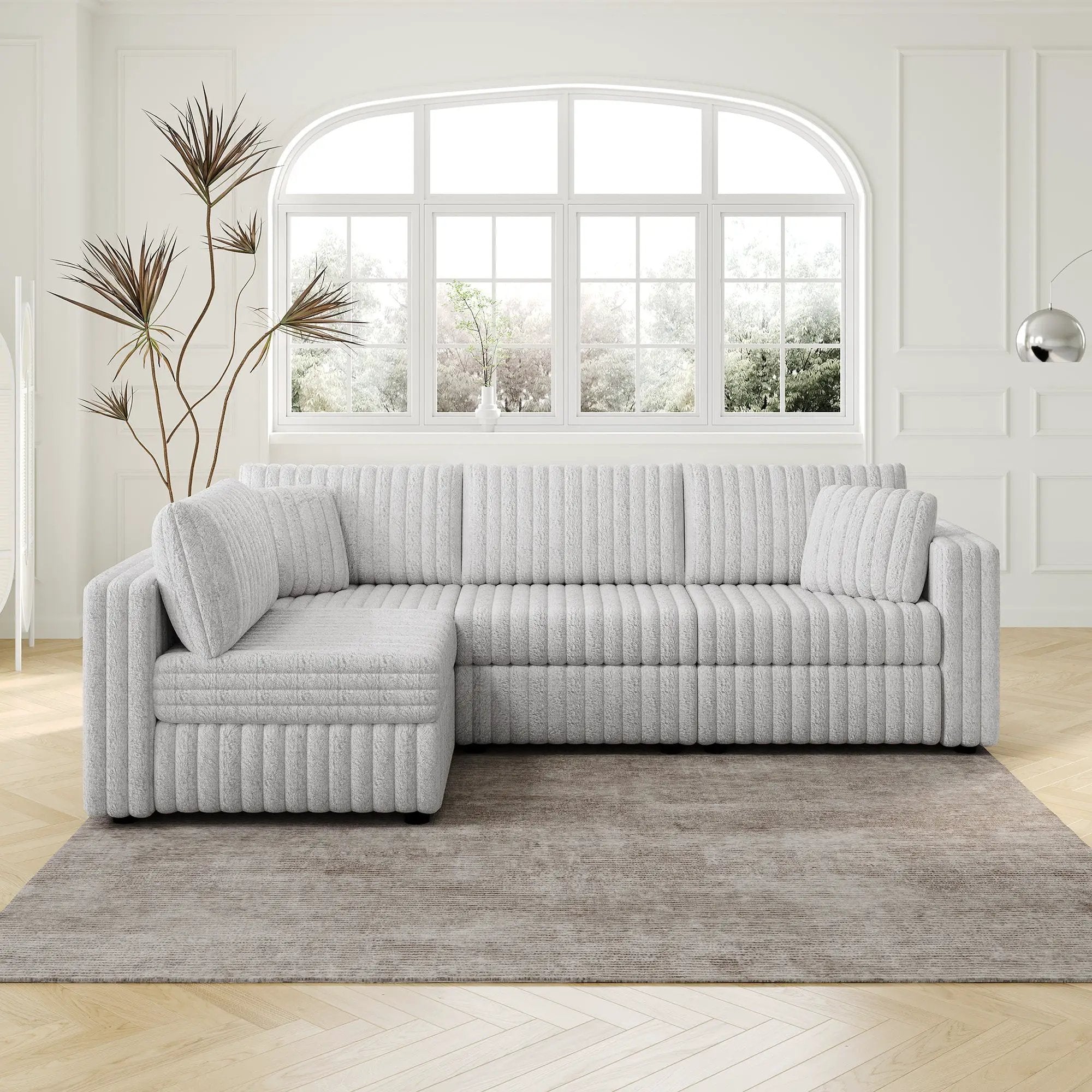 106.3" Soft L-shaped 4-Person Sofa by HouseOfZazla