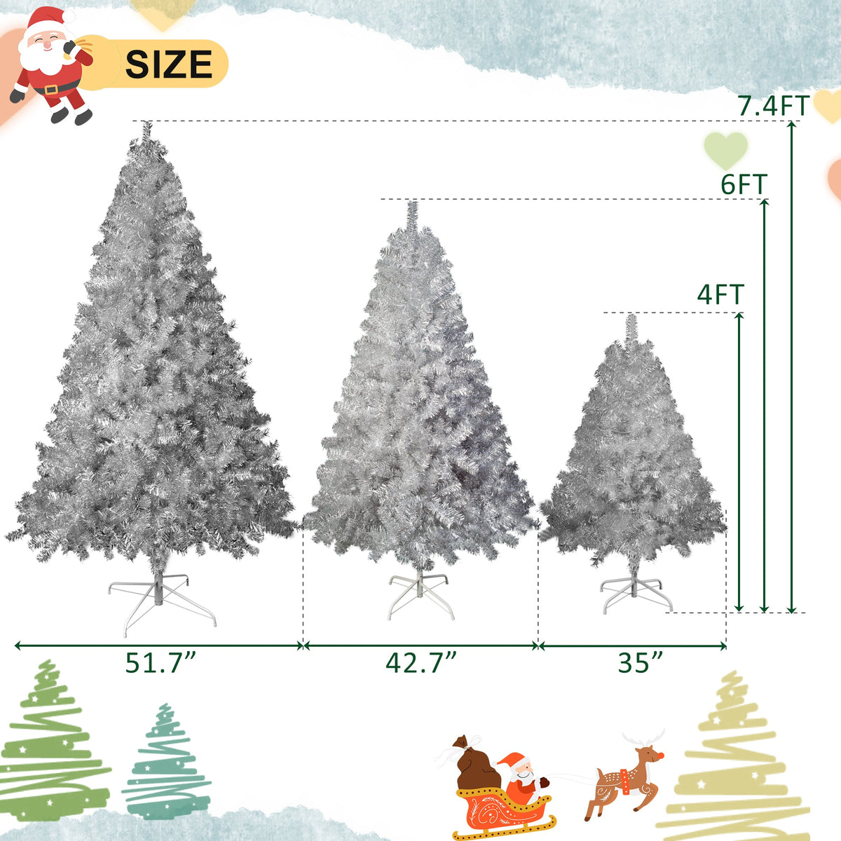 Premium Christmas Trees with PVC Branches - Green, photo 8 of 10