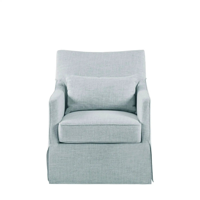 Traditional Design London Skirted Swivel Chair by HouseOfZazla