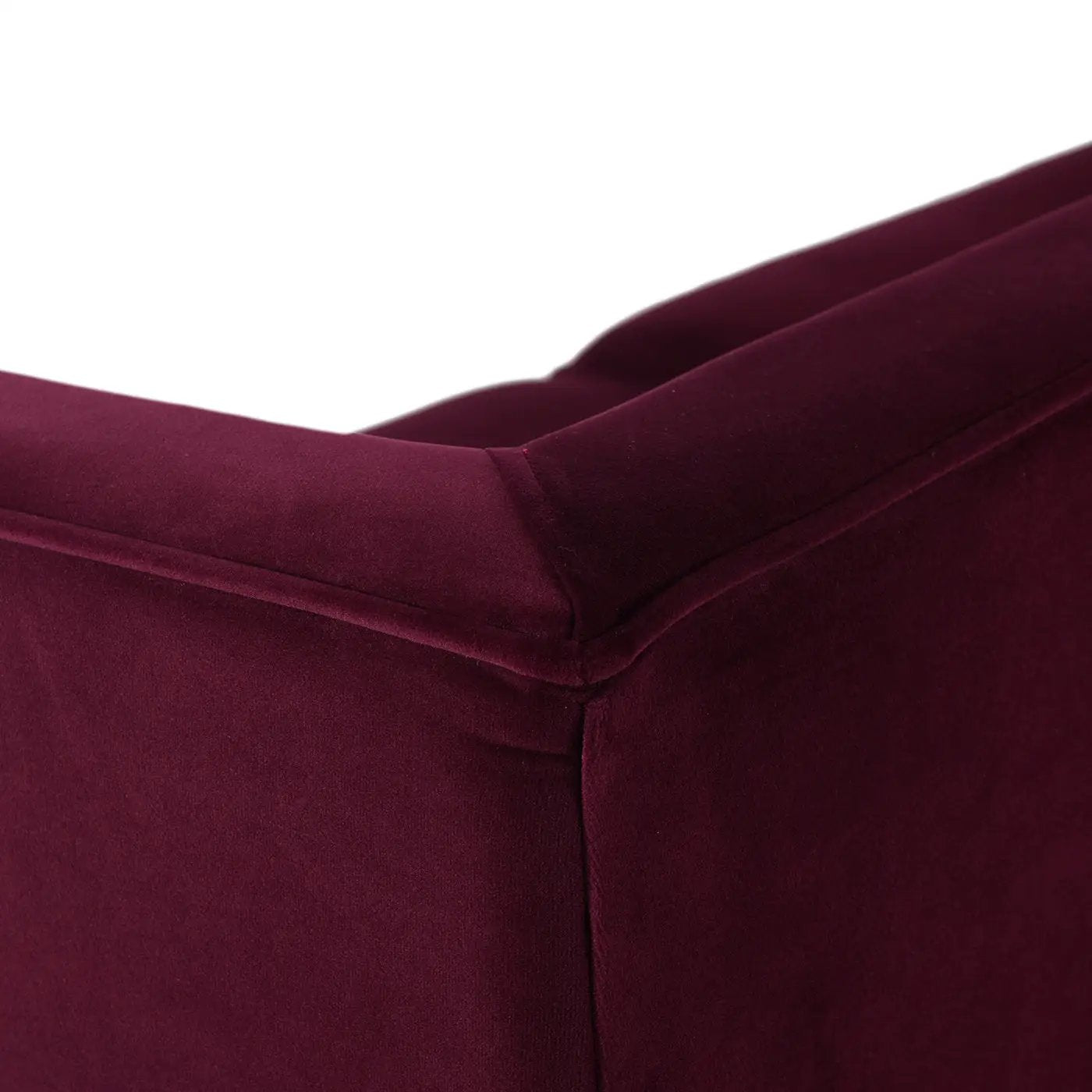 Jack 84" Modern Tuxedo Tufted Sofa, Burgundy Velvet by HouseOfZazla