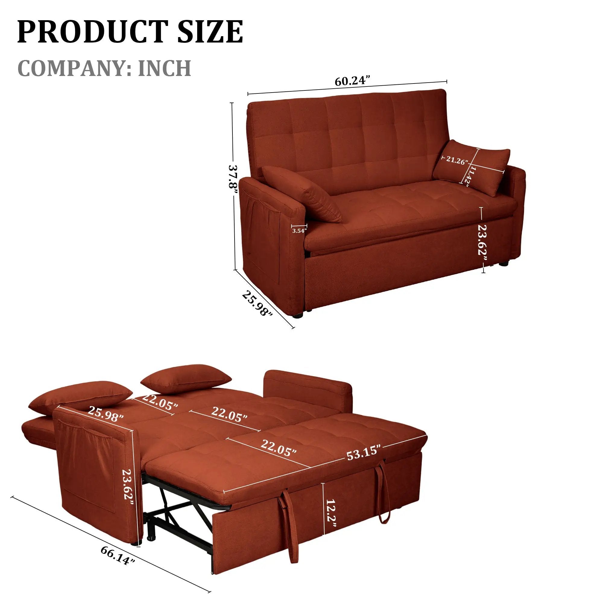 Balus - Sofa Bed Combination With Storage Pockets by HouseOfZazla