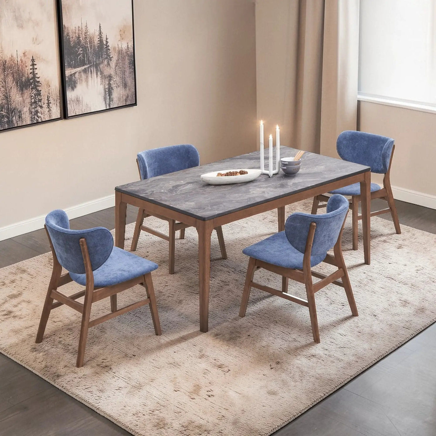 Bevis - 5 Piece Dining Set by HouseOfZazla