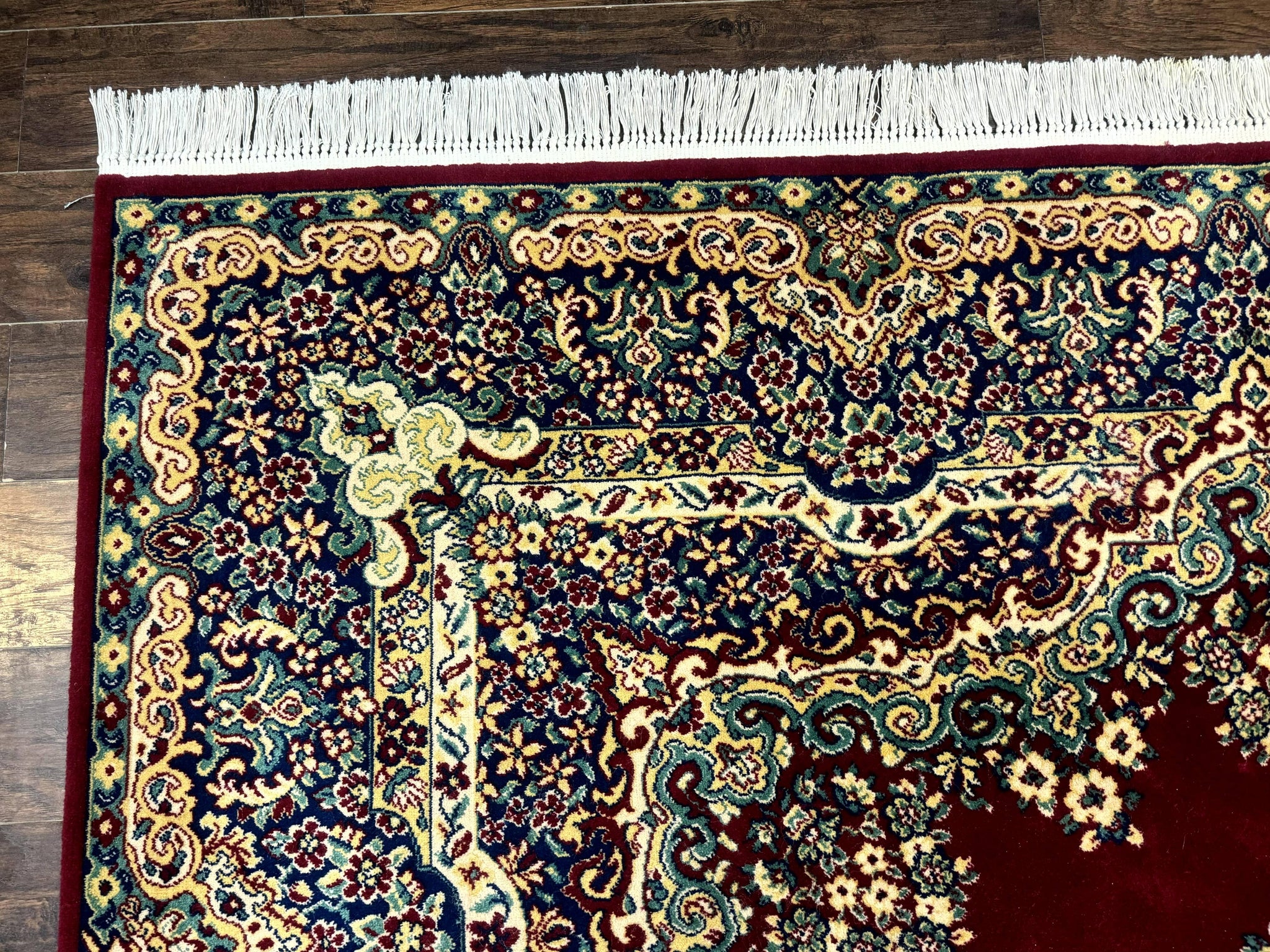 Power Loomed Persian Oriental Rug 9x12, Vintage Wool Pile, Kirman Design by Jewel Rugs