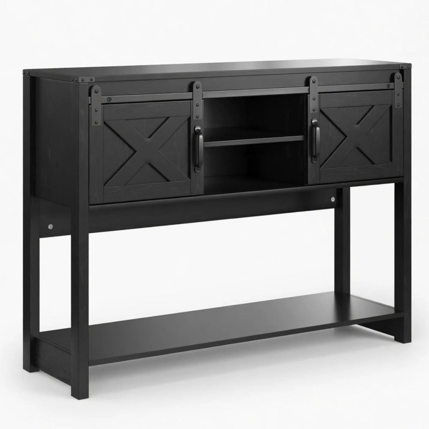 Farmhouse Entryway Table With Sliding Barn Door by HouseOfZazla