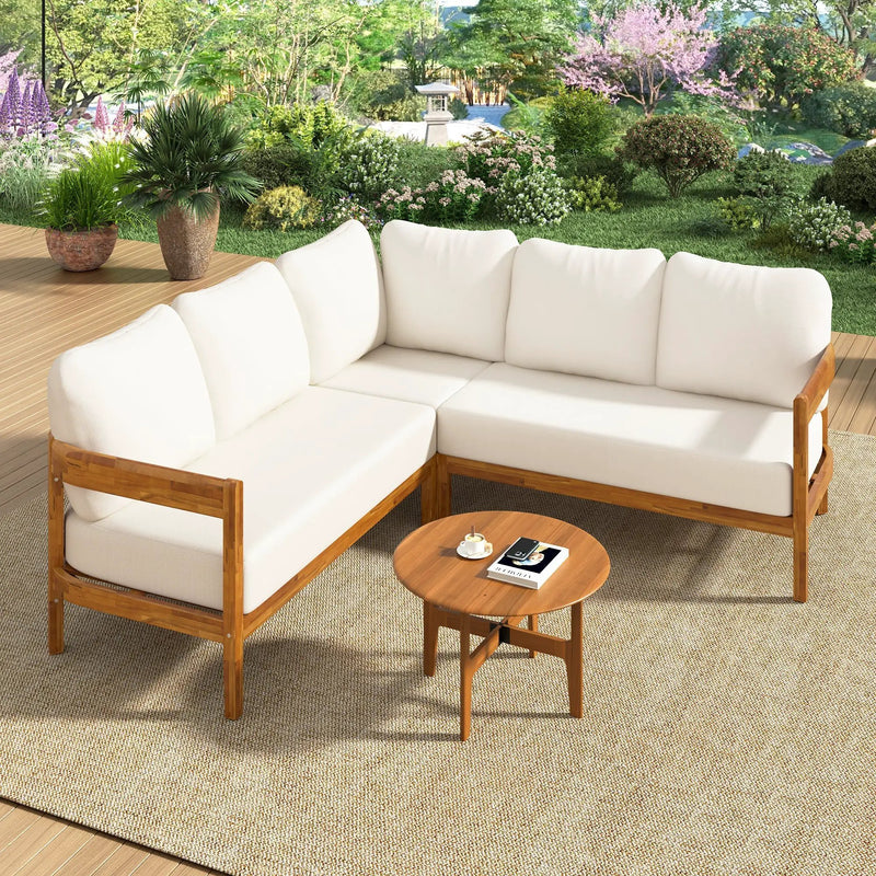 U_Style Acacia Solid Wood Patio Furniture Set by HouseOfZazla