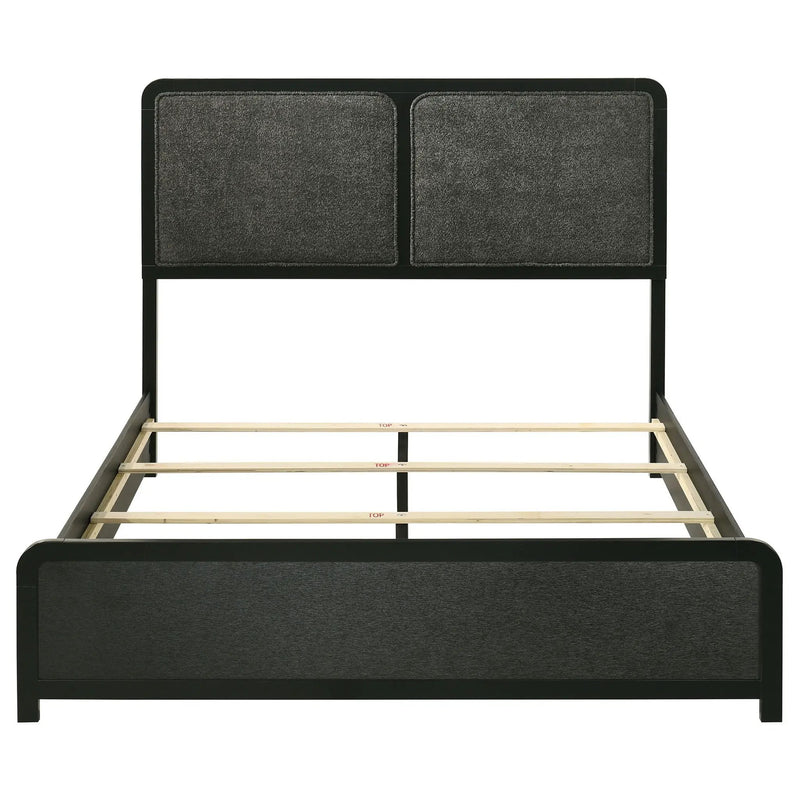 Cavelle 51-inch Upholstered Queen Panel Bed Black by Unique Piece Furniture