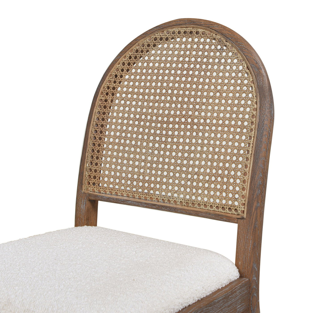 Curved Cane Dining Chair Set with Cane-Inspired Resin Back - Black or Light Brown, photo 4 of 21