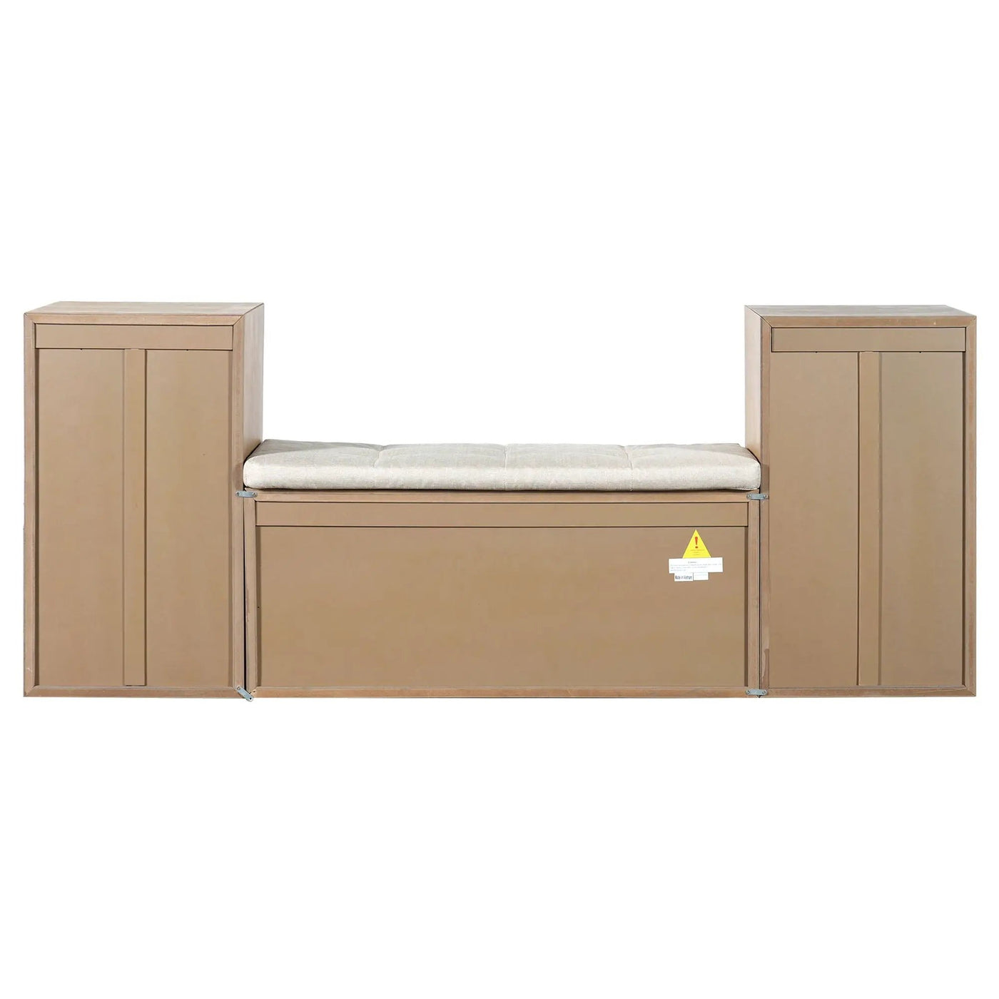 Entryway Storage Bench With Cushion, Drawers & Open Shelves by HouseOfZazla