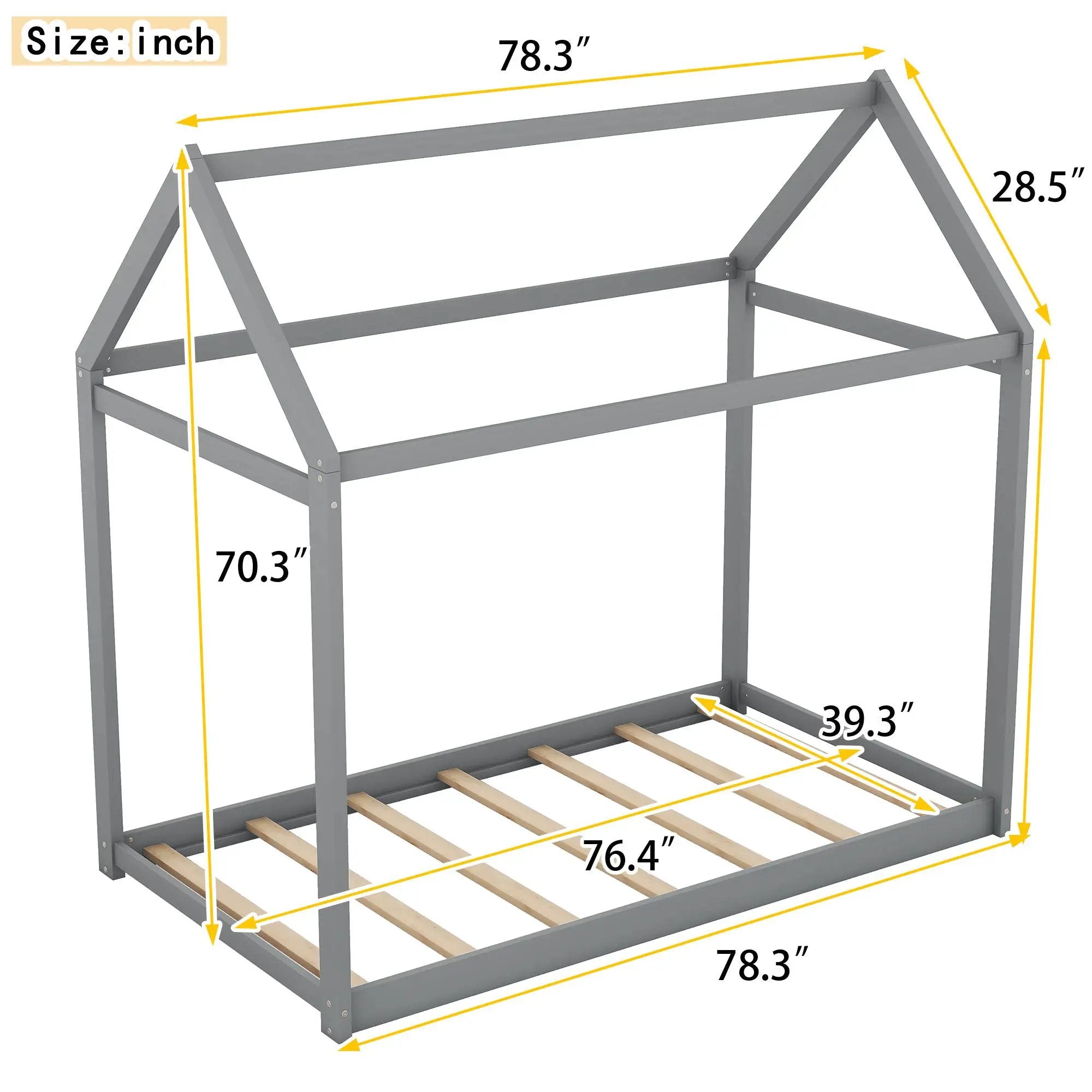 Wooden House Shaped Bed by Unique Piece Furniture
