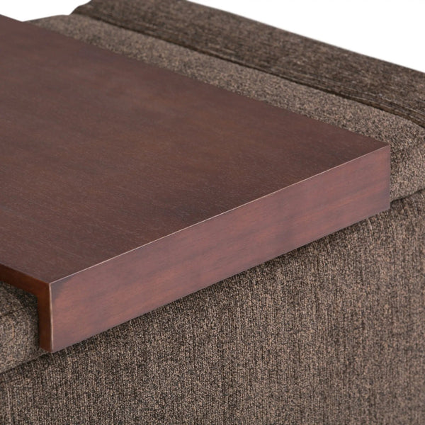 Bretton - Lift Top Storage Ottoman - Deep Umber Brown, photo 2 of 7