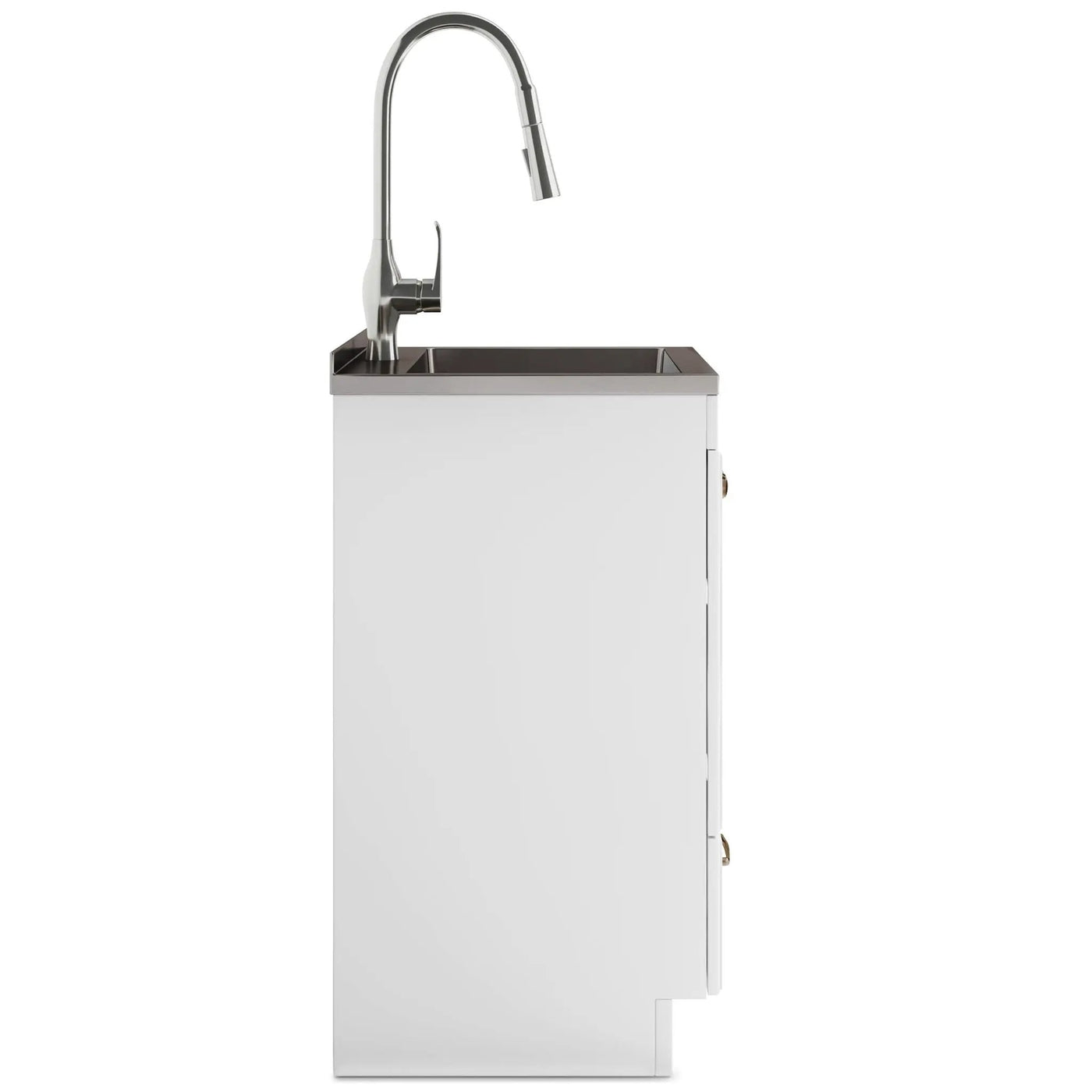 Lawrence - Laundry Cabinet With Faucet And Stainless Steel Sink by HouseOfZazla