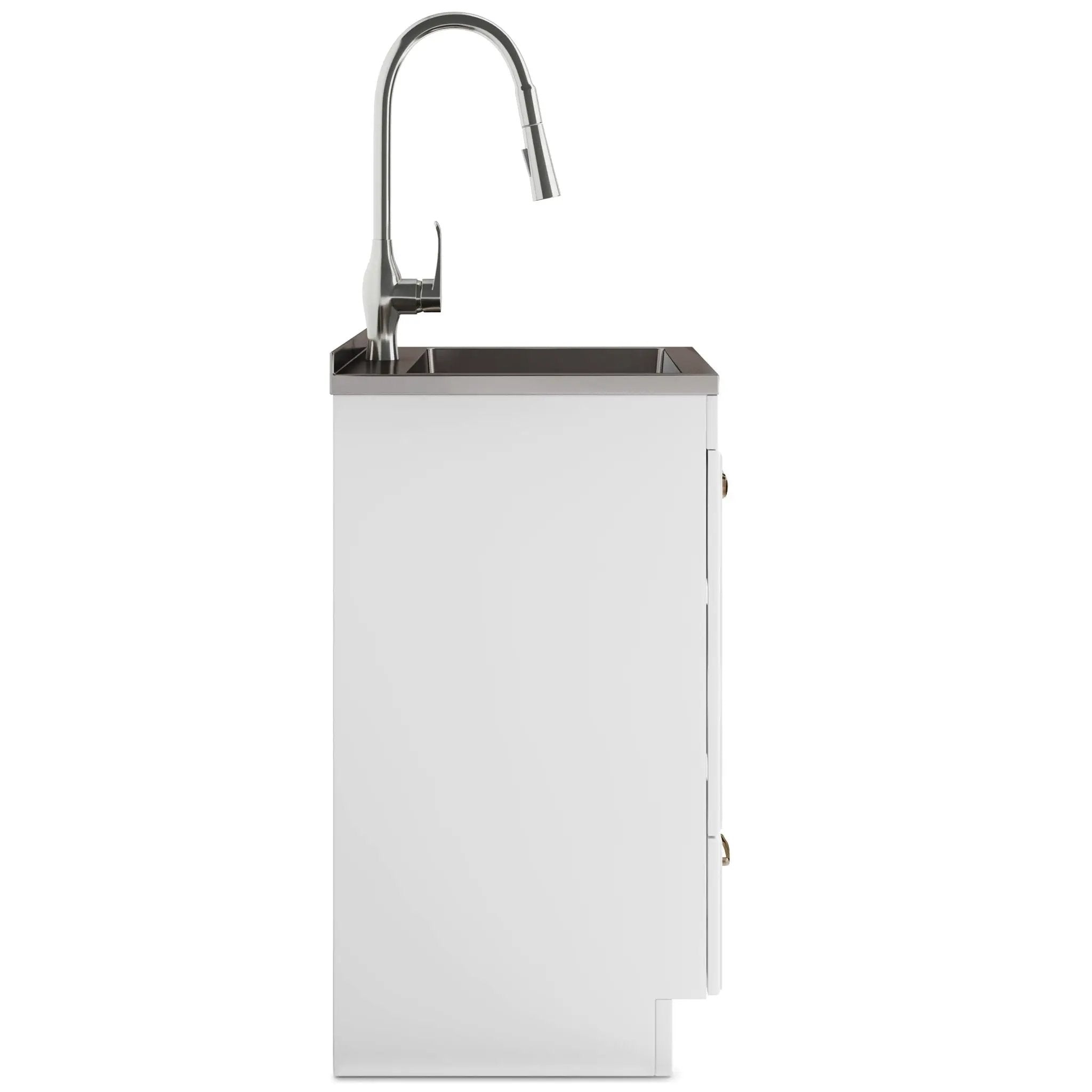 Lawrence - Laundry Cabinet With Faucet And Stainless Steel Sink by HouseOfZazla