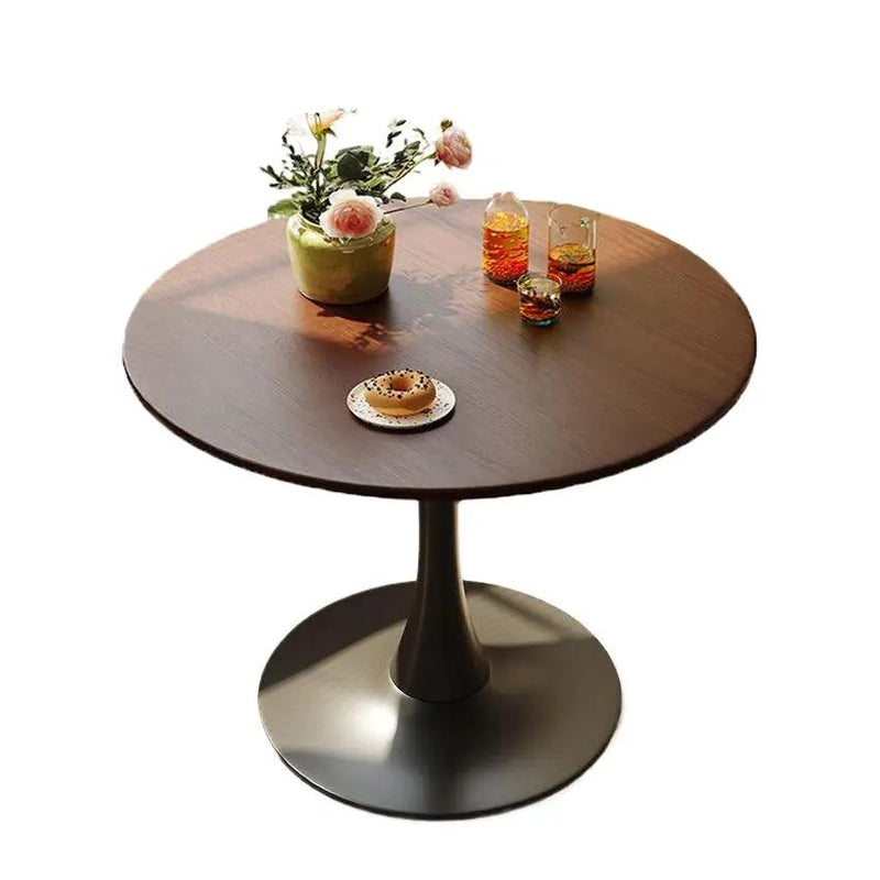 Walnut Color Round Dining Table - Modern Design by HouseOfZazla