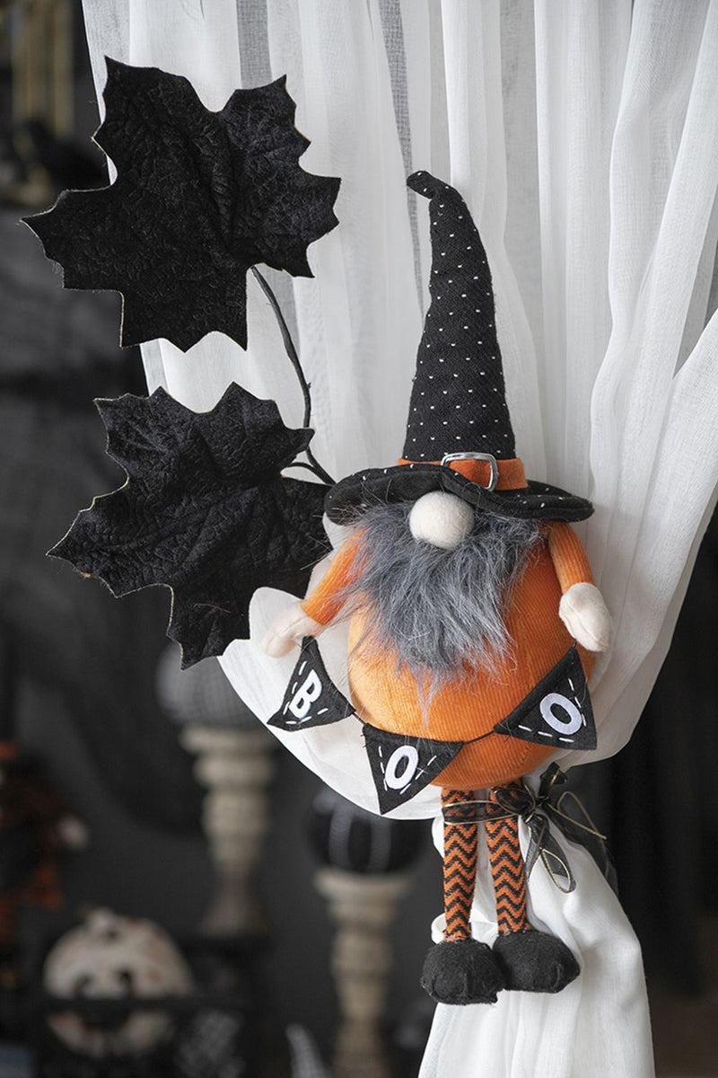Standing Gnome With Gnome & Holding Banner, For Halloween Decor by HouseOfZazla