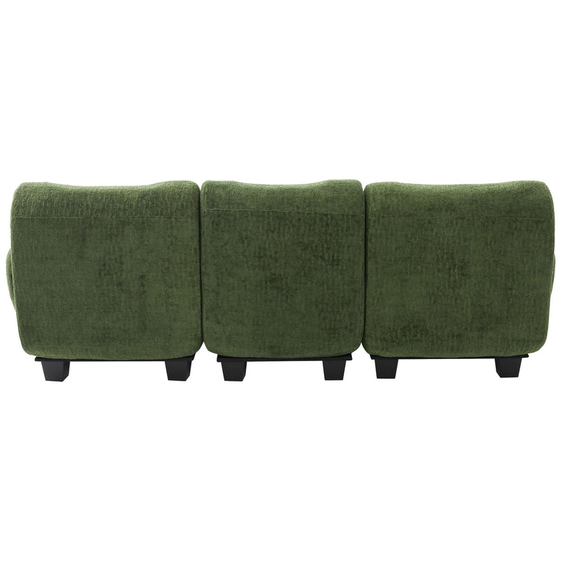 3 Seater Sofa Couch With Curved Armrests by HouseOfZazla