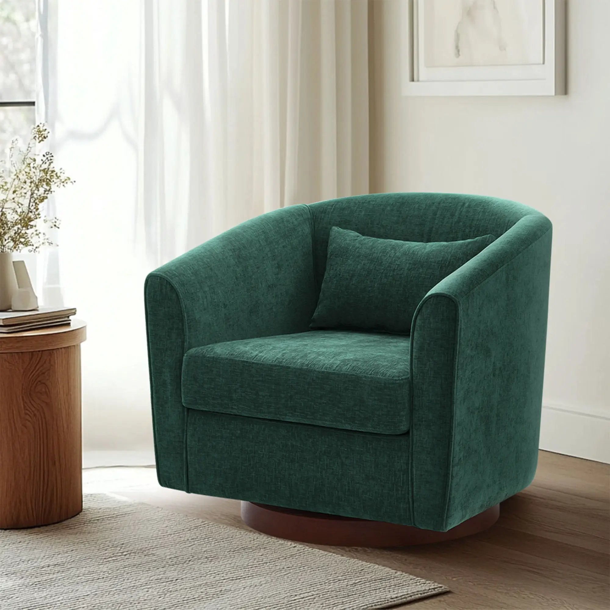 Swivel Accent Chair For Living Room, Sofa Chairs With Base Side For Living Room by HouseOfZazla