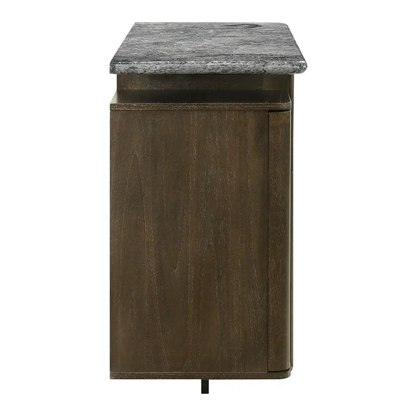 Dillon - Server With Marble Top - Natural / Walnut by Unique Piece Furniture