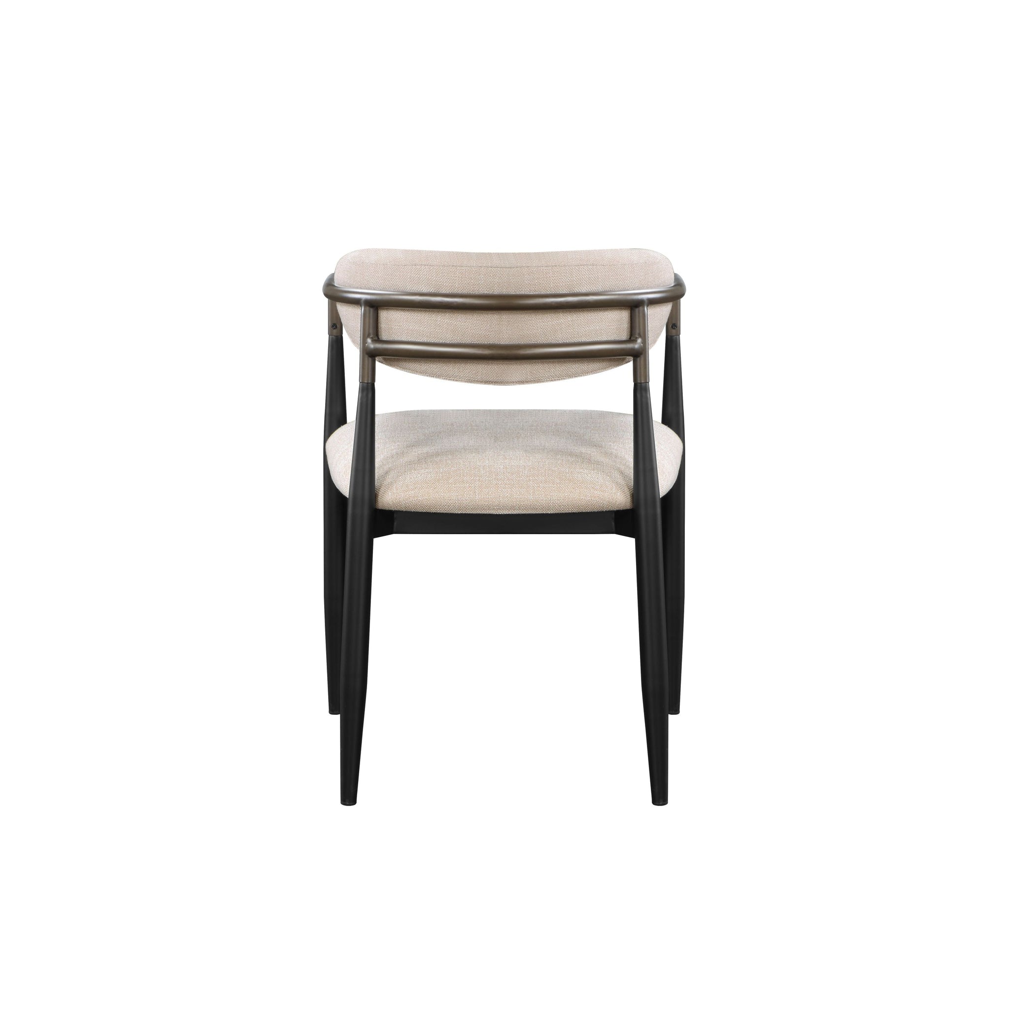 Set of 2 Beige and Black Armchair with Open Back by BLAKHOM