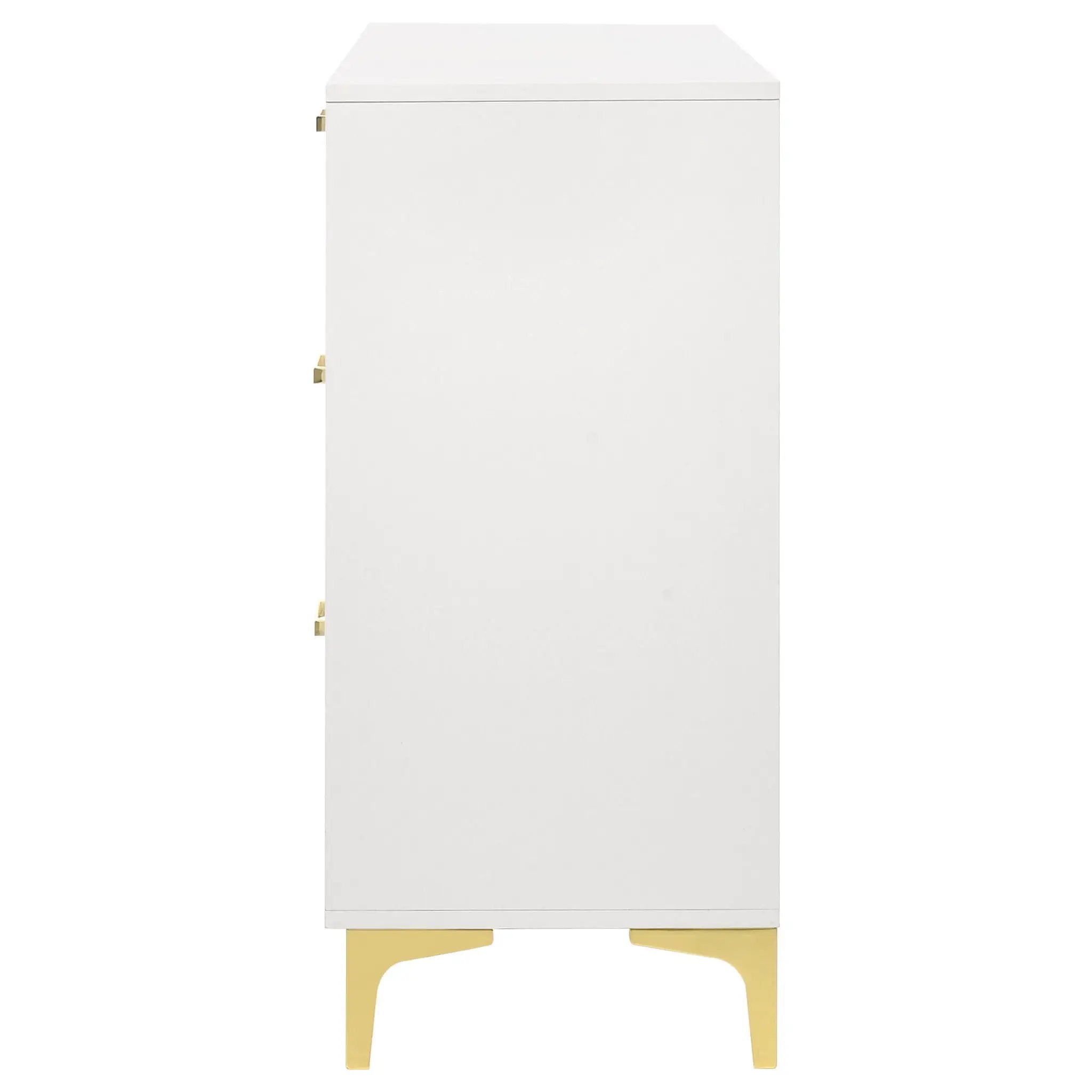 Karena - Rectangular 6 Drawer Dresser - White