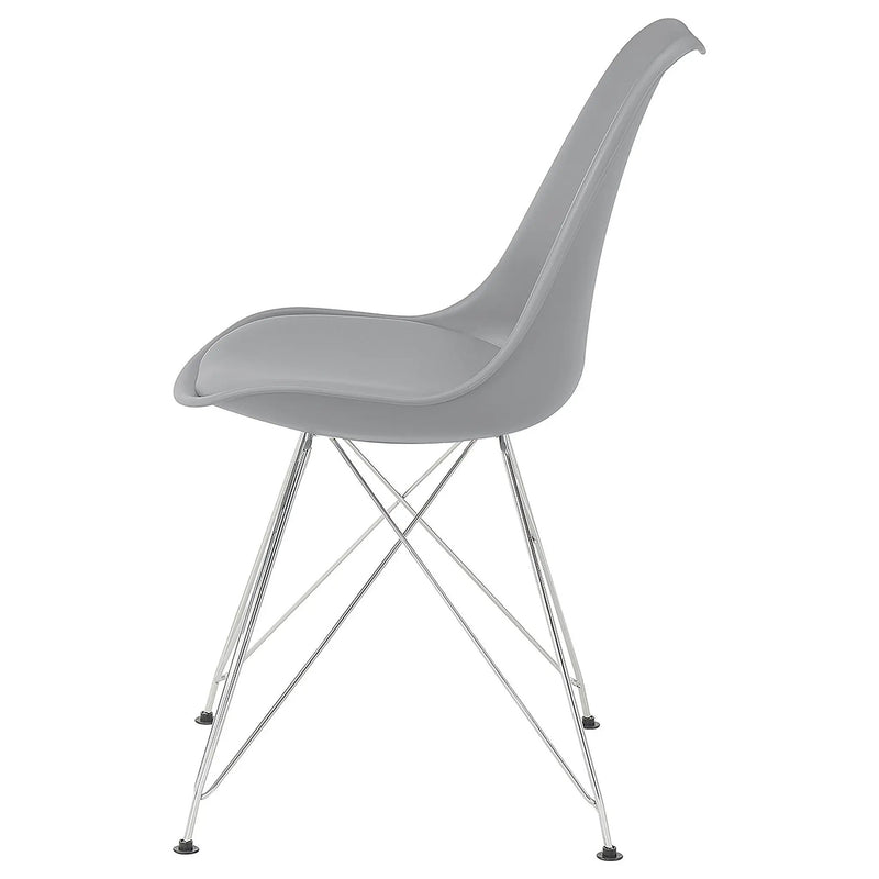 Padded Side Chair And Soft Upholstered Seat (Set of 2) - Gray by HouseOfZazla