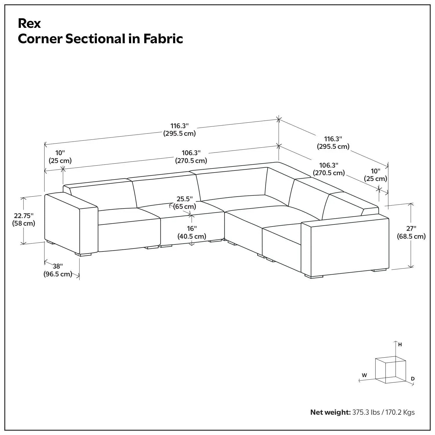 Rex - Handcrafted Sectional Sofa by Unique Piece Furniture
