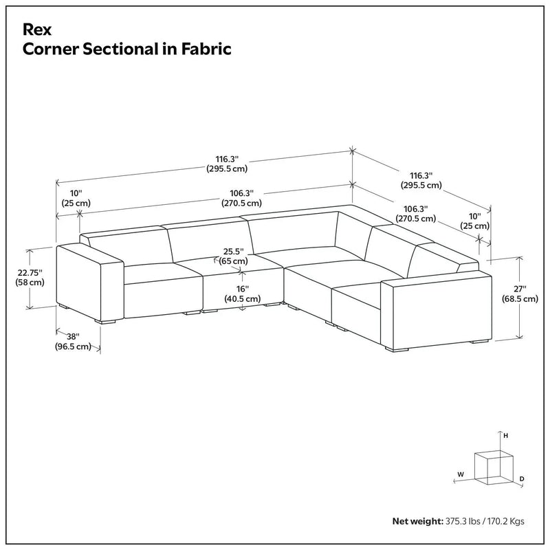 Rex - Handcrafted Sectional Sofa by Unique Piece Furniture