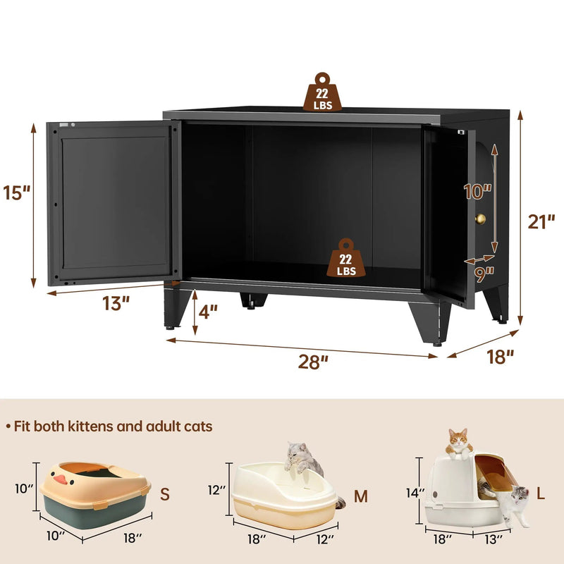 Metal Cat Litter Box Enclosure by HouseOfZazla