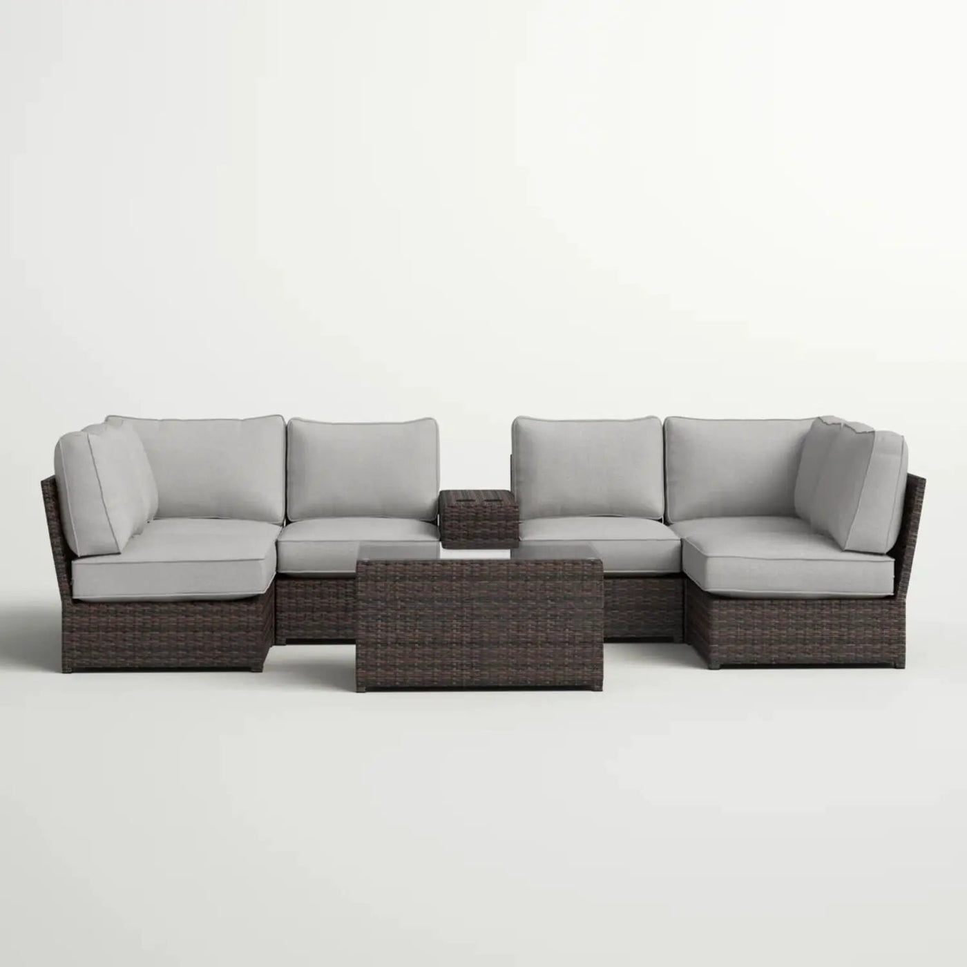 Stylish Modular Wicker Patio Seating Group by HouseOfZazla