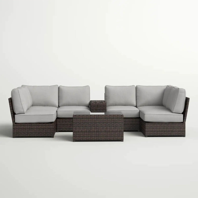 Stylish Modular Wicker Patio Seating Group by HouseOfZazla