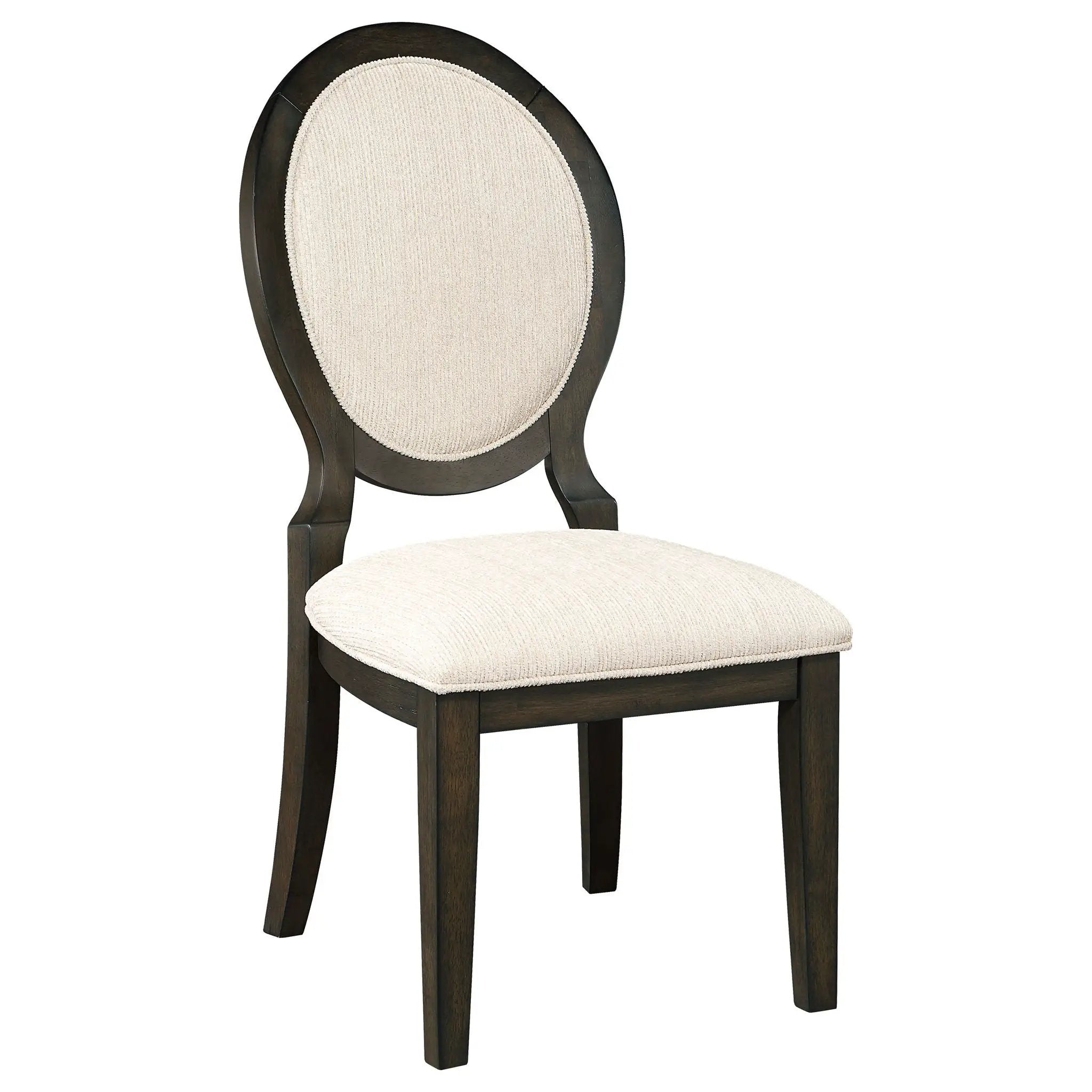 Twyla Oval Back Dining Side Chair Dark Cocoa (Set of 2) by Unique Piece Furniture