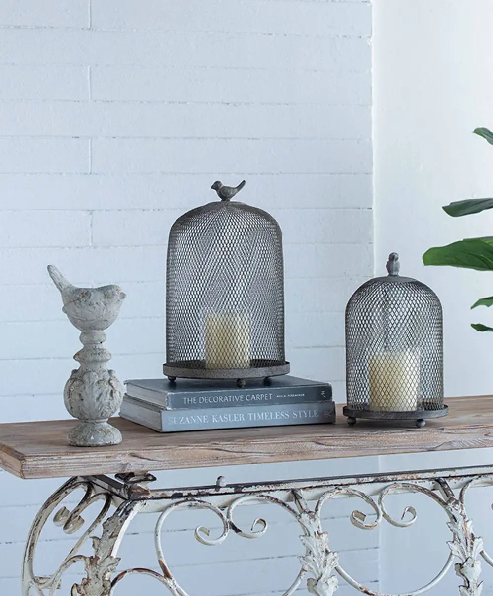 Ophira Sparrow Candle Holders (Set of 2) - Antique Gray by HouseOfZazla