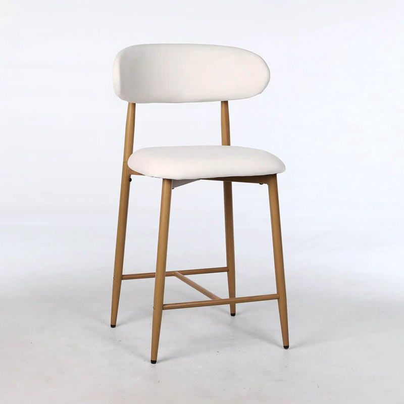 Upholstered Counter Height Bar Stools For Kitchen Island (Set of 2) - Beige by Unique Piece Furniture
