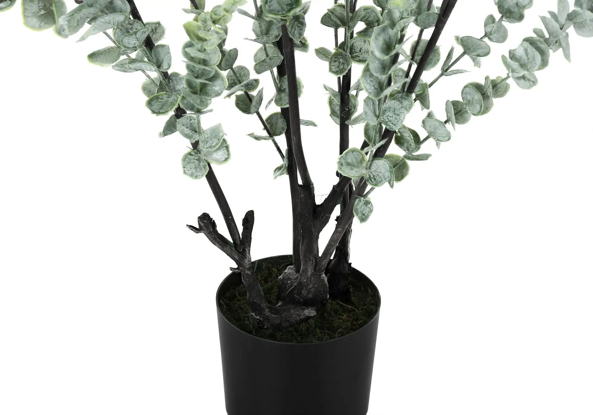 44" Tall Artificial Eucalyptus Plant with Black Pot by HouseOfZazla