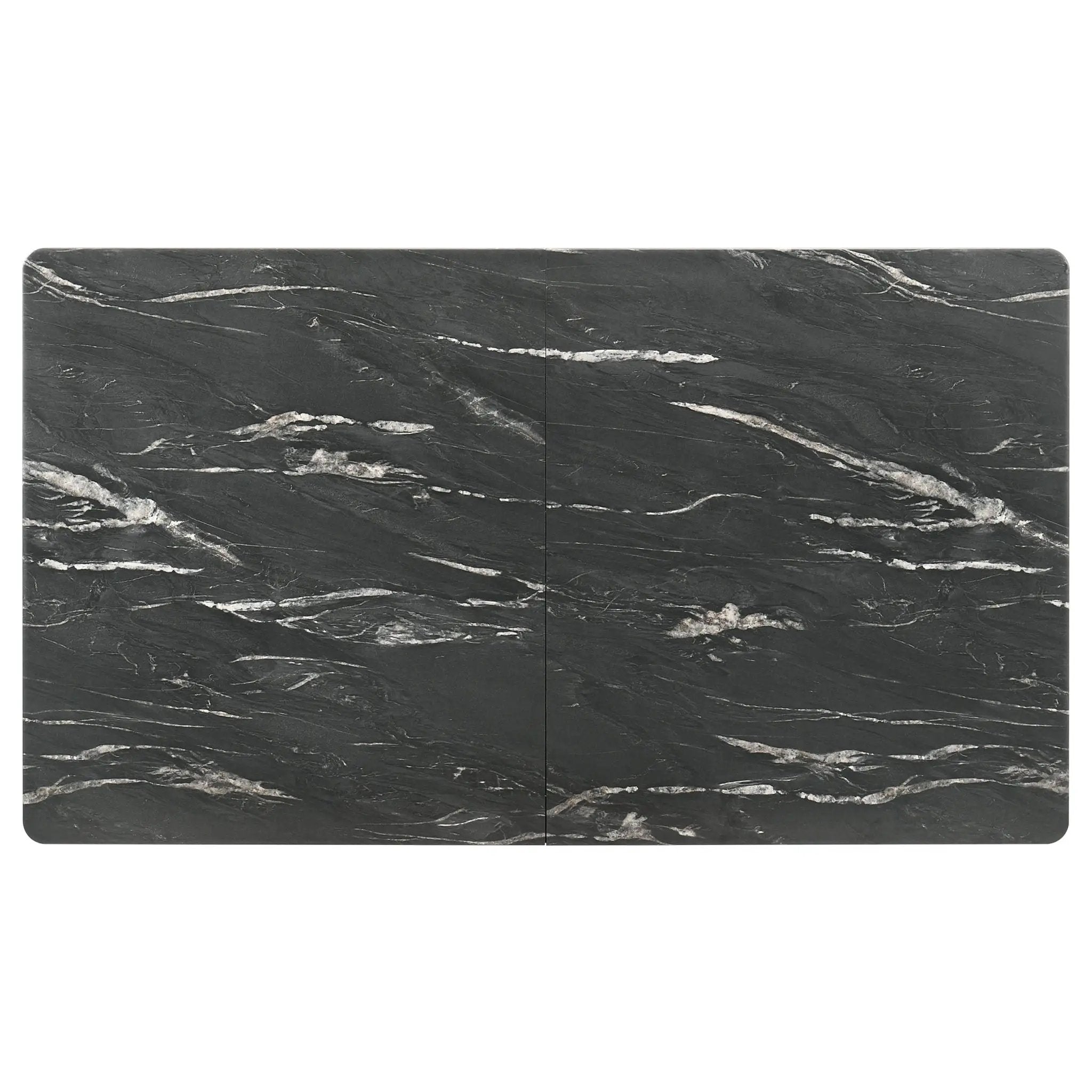 Crestmont 78-inch Extension Dining Table Black Faux Marble by Unique Piece Furniture