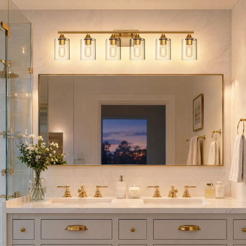 6-Light Brushed Bathroom Lighting by HouseOfZazla