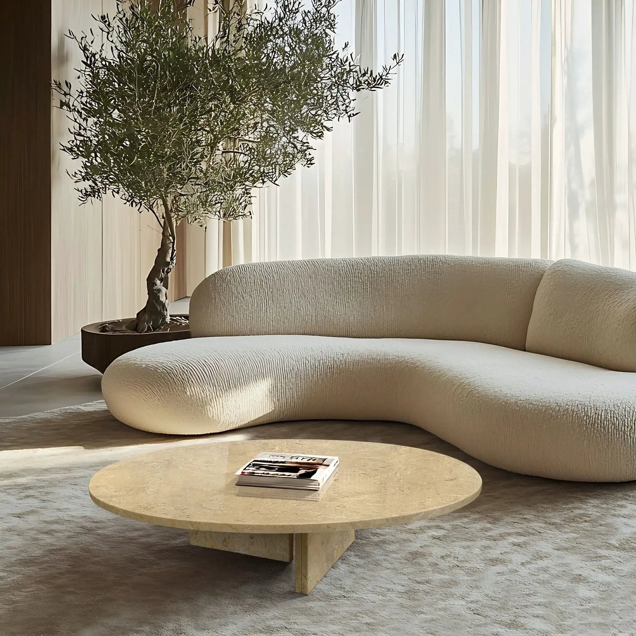 Luxury Coffee Table With Unique Veining, Unique Stone Design by HouseOfZazla