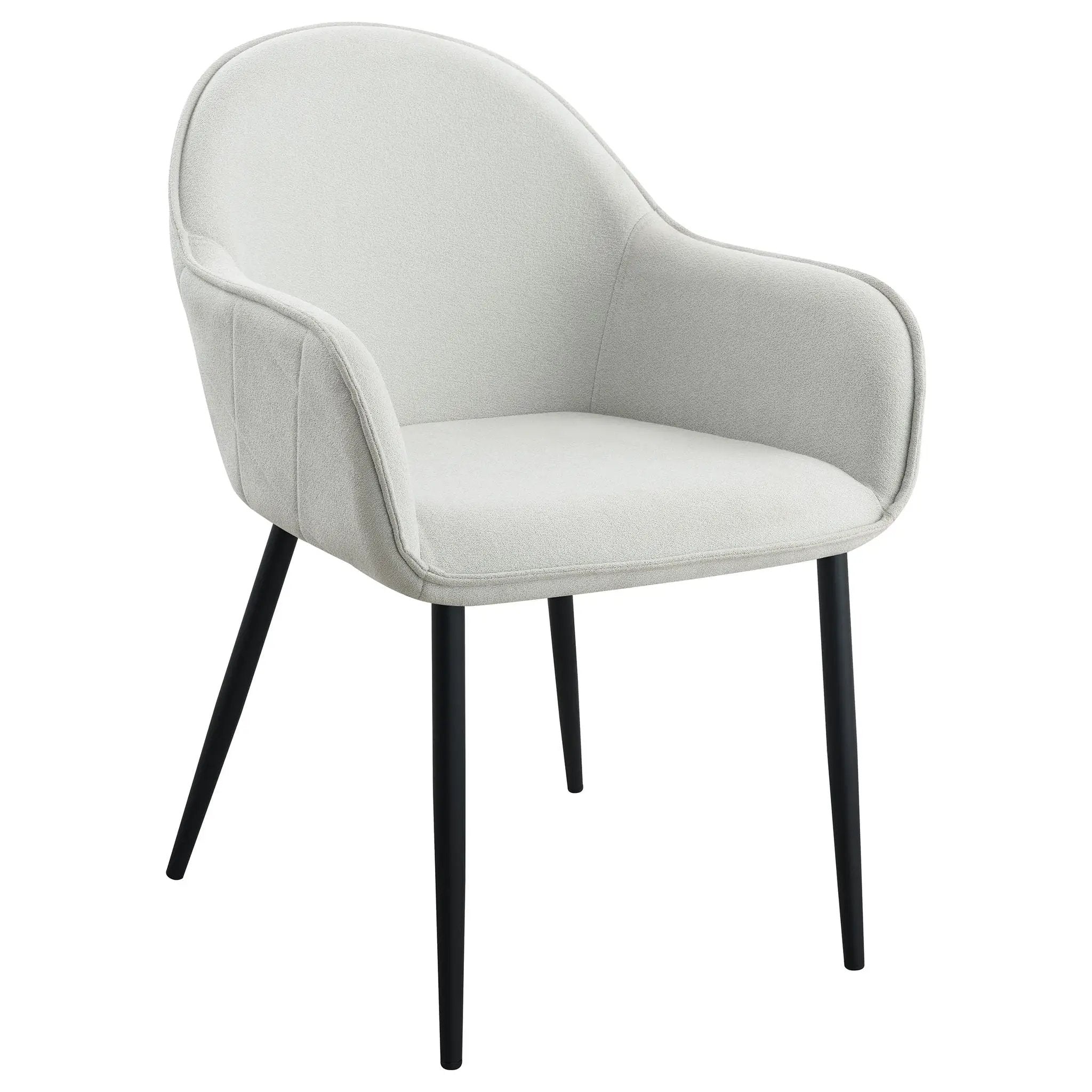 Emma Fabric Upholstered Dining Arm Chair Fog Grey (Set of 2) by Unique Piece Furniture