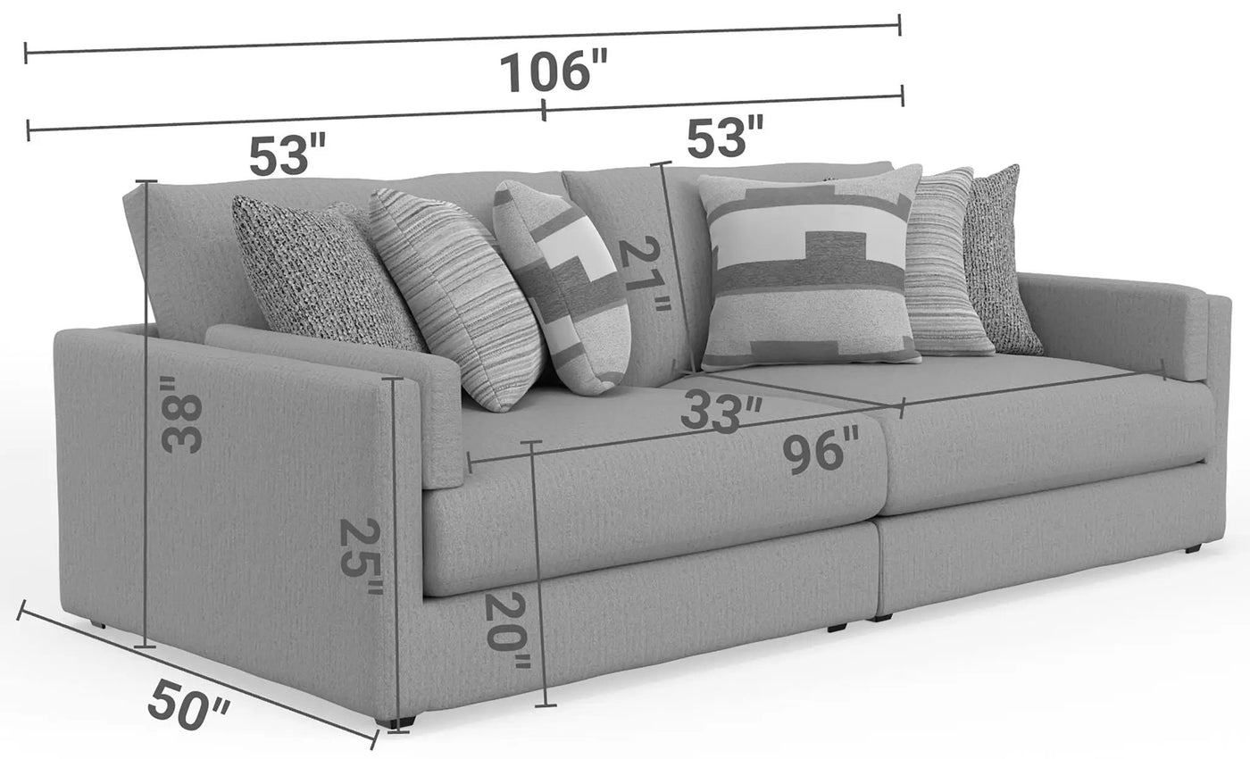 Trevor - 2 Piece Extra Deep Oversized Sofa by Unique Piece Furniture