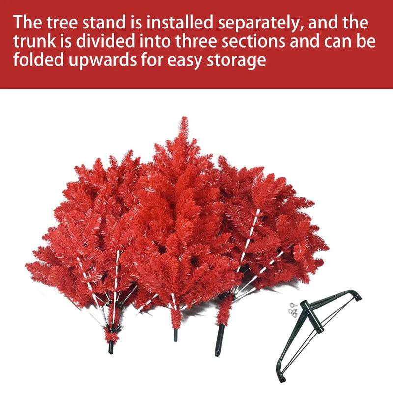 7FT Red Christmas Tree by HouseOfZazla