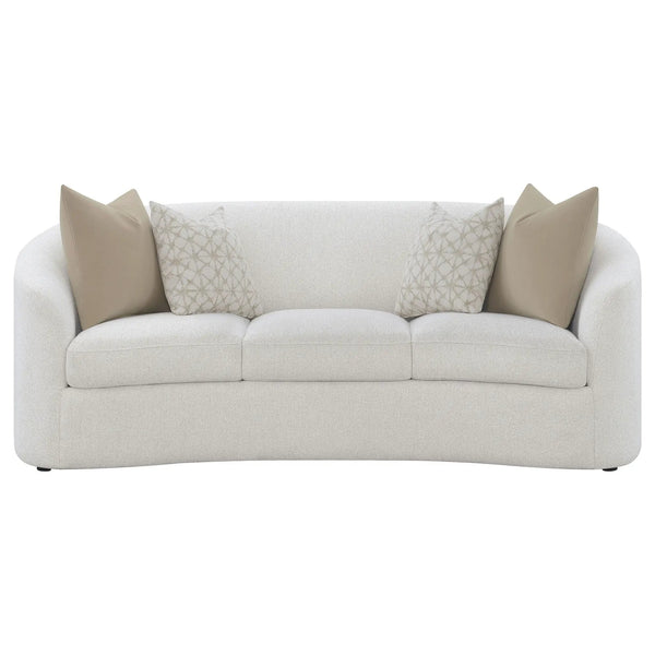 Rainn 3-piece Boucle Upholstered Sloped Arm Sofa Set Latte