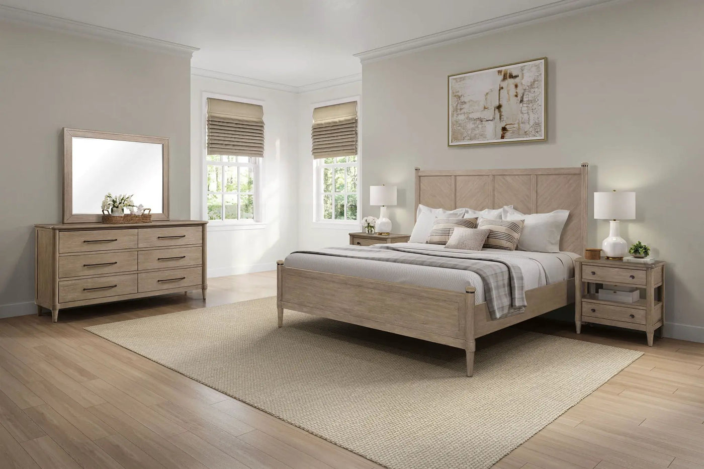 Transitional Style Lo-Post Bed by HouseOfZazla