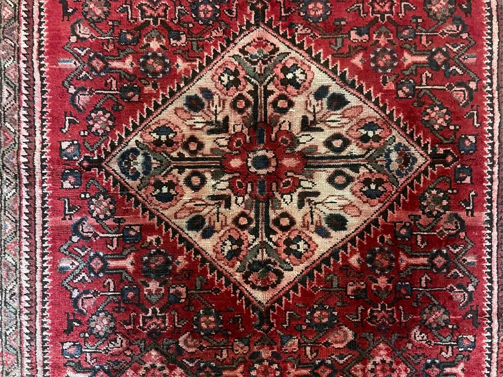 5.5 X 10 Antique Handmade Wool Tribal Gallery Rug All Over Red Runner Corridor by Jewel Rugs