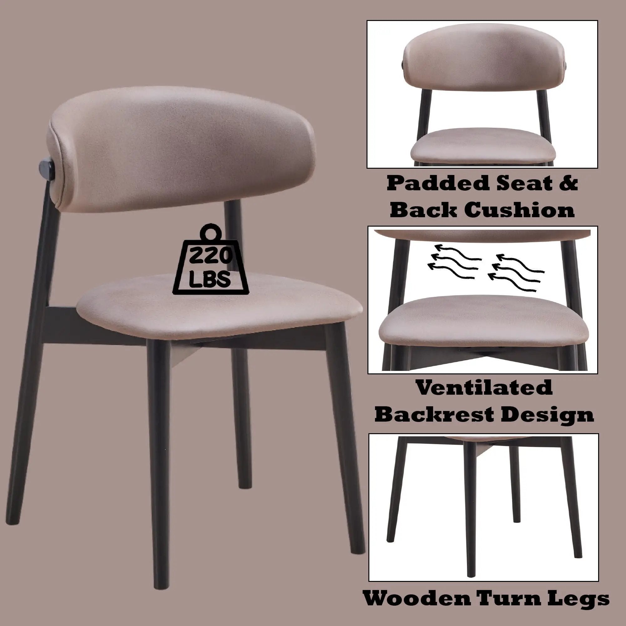 Lanae - 5 Piece Dining Room Set - Natural / Black by Unique Piece Furniture