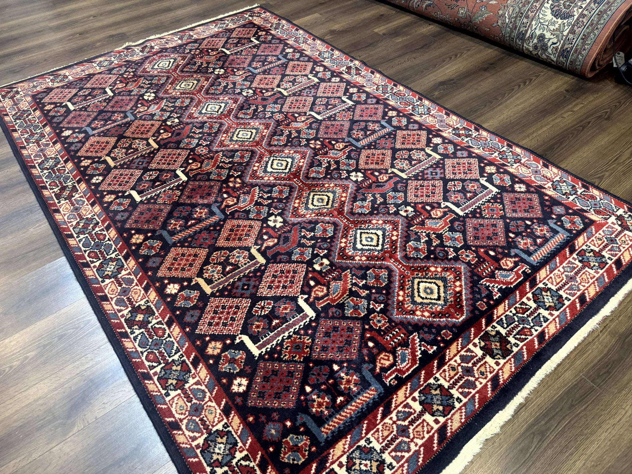 Karastan Rug 5x8, Yuruk Collection #530, Geometric Tribal Wool Pile Vintage Carpet by Jewel Rugs