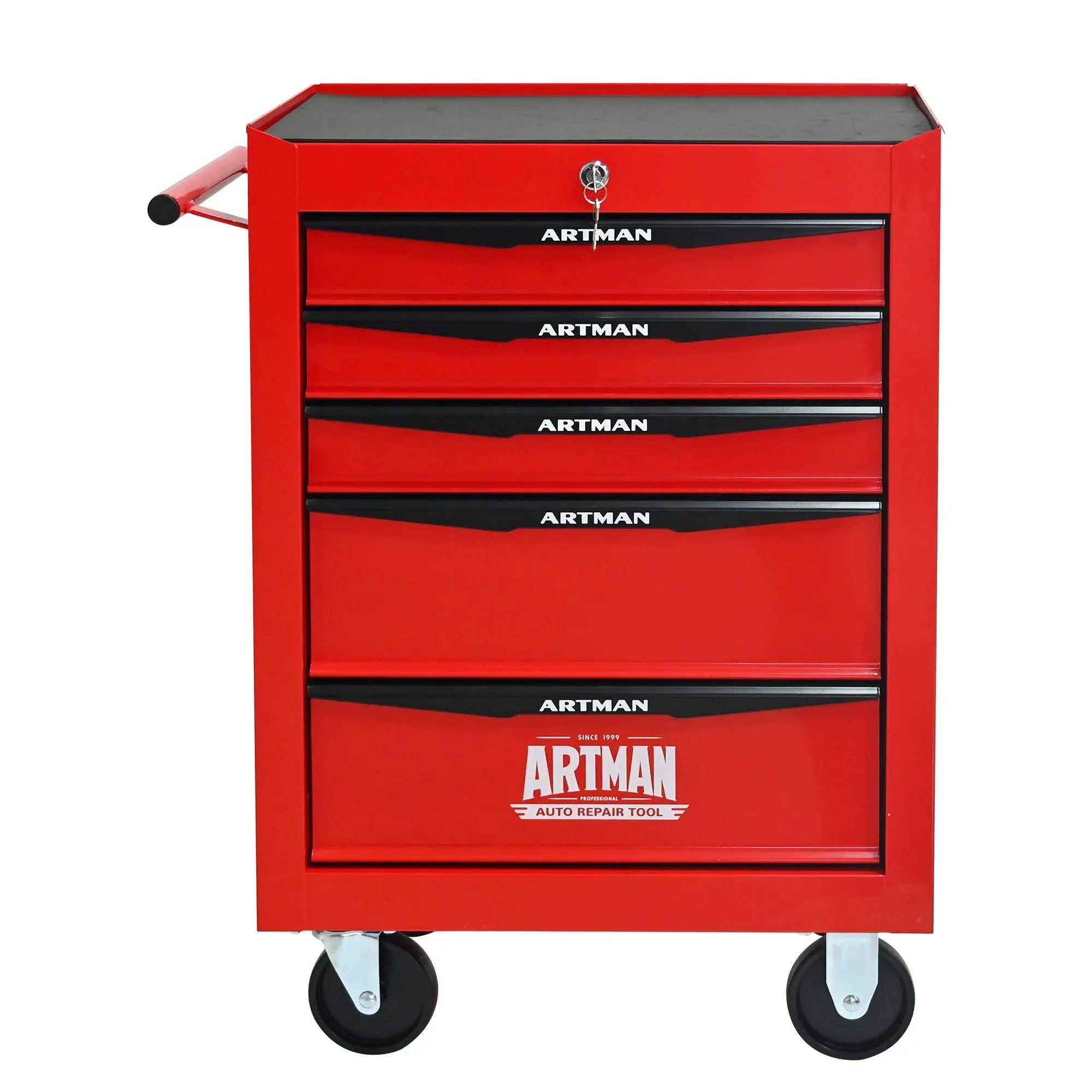 Rolling Metal Tool Chest With Drawers, Steel Storage Cabinet With Ball Bearing Slides by HouseOfZazla
