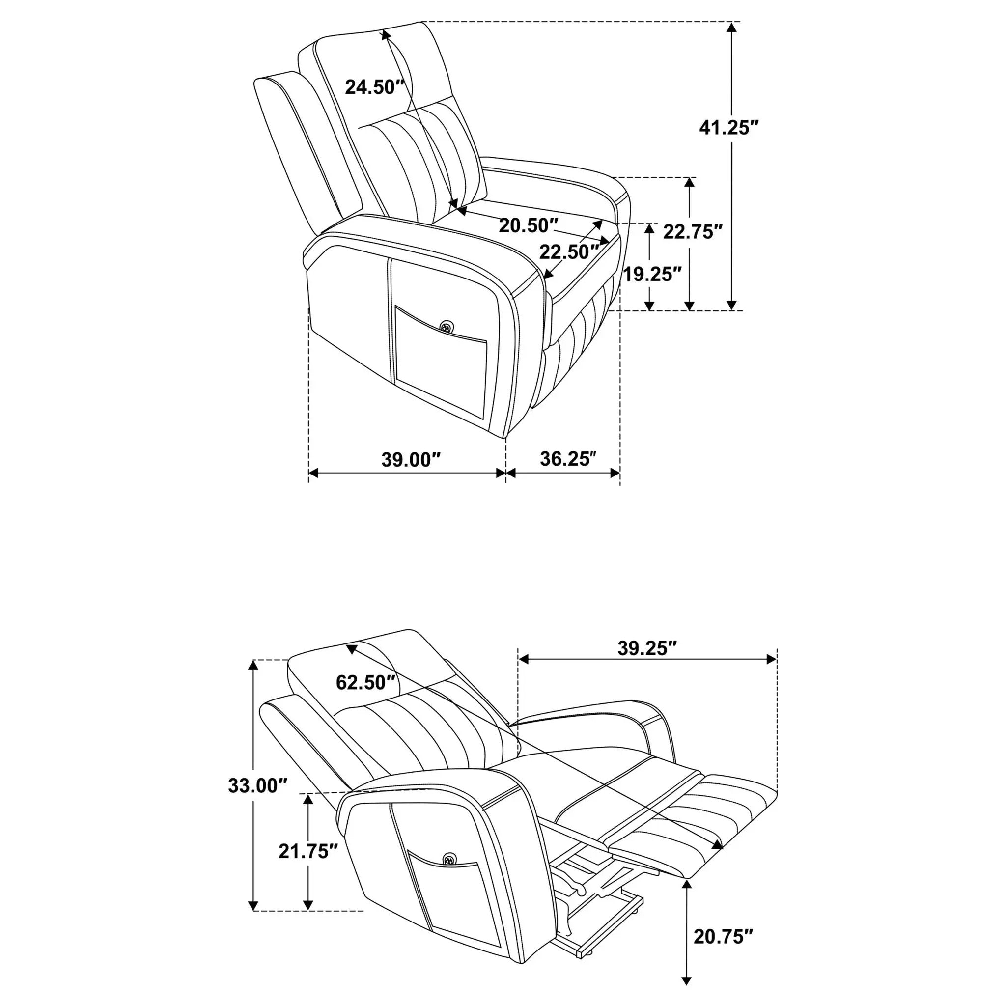Mckinley - Upholstered Power Lift Recliner Chair With Remote Control - Gray by HouseOfZazla