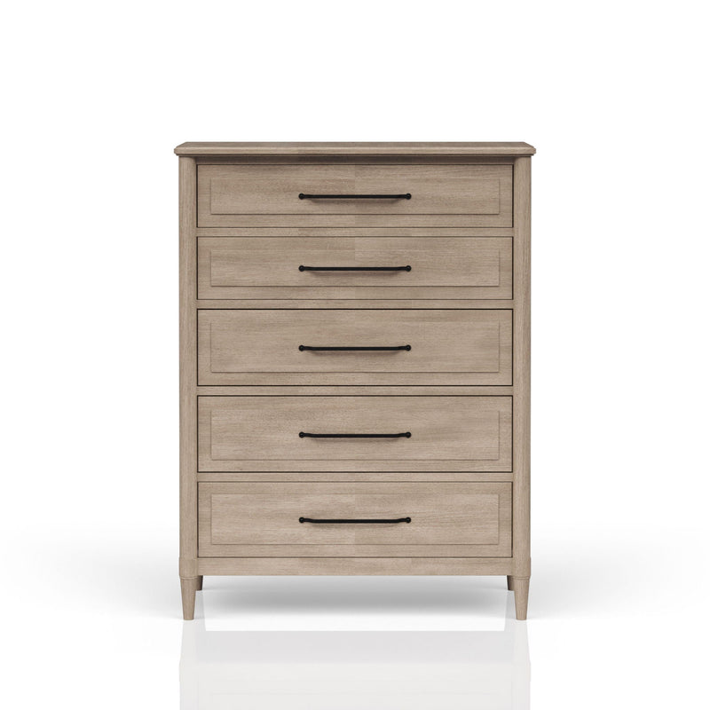 5 Drawer Chest with Felt-Lined and Cedar Drawers - Sand