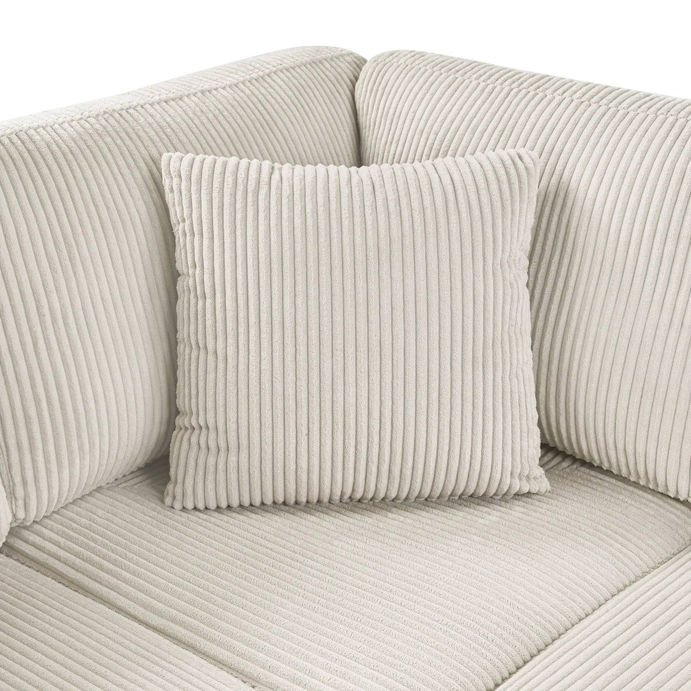 Oversized Sectional U-Shaped Sofa With Chaise Lounge And Three Soft Throw Pillows by HouseOfZazla